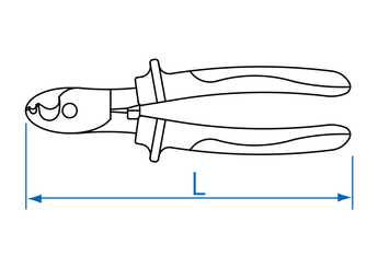 Outils - Outils divers - Coupe cable 200mm cuivre 20mm-alu 10mm isolé VDE EN60900