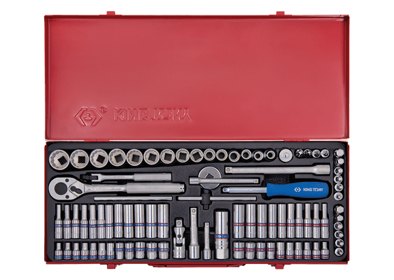 Outils - Outils divers - Coffret de douilles 1/4 et 3/8 12 pans 91 pièces
