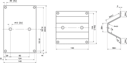Pièces agricoles - Hydraulique - Pied de montage