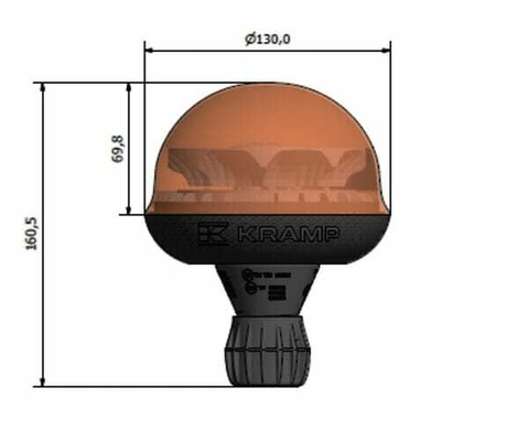 Pièces agricoles - Eclairage - Gyrophare LED 9W flexible pour remorque