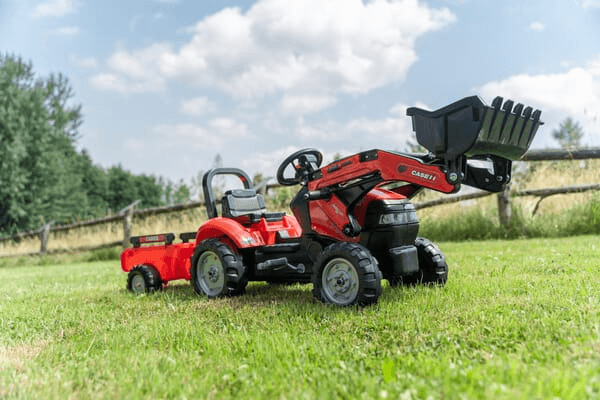 Loisirs - Jouets - Tractopelle Case IH avec remorque