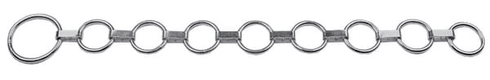 Collier métal plat 9 anneaux