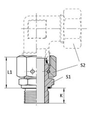 Pièces agricoles - Hydraulique - Adaptateur AT10 - M16x150