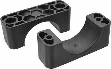 Pièces agricoles - Hydraulique - Demi-coq. noire lisse A6 50mm