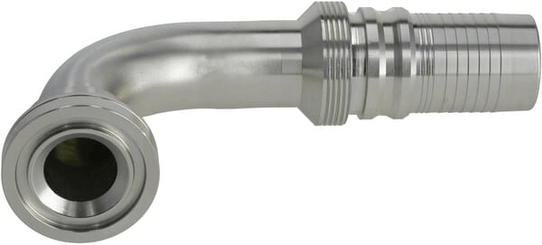Pièces agricoles - Hydraulique - Raccord à sertir 4SH-DN40 avec flasque ø54,0 mm 90°