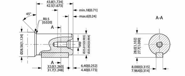 Pièces agricoles - Hydraulique - Moteur orbital, arbre Ø 25 A2