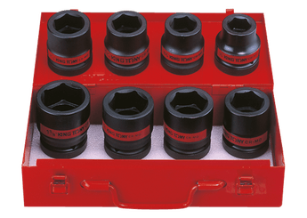 Outils - Outils divers - Coffret de douilles 1" choc pouces 6 pans, 8 pièces 15/16" à 1-5/8"