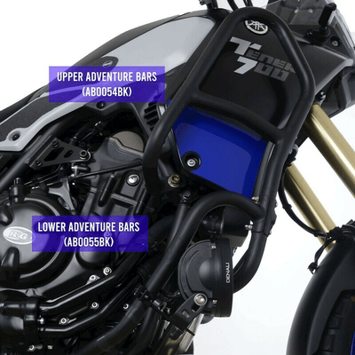 Pièces Quad & Motos - Equipement véhicule - Protections latérales supérieure R&G RACING noir Yamaha Tenere 700
