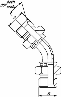 Pièces agricoles - Hydraulique - Coude FE-FE 3/8 BSP