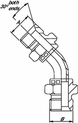 Pièces agricoles - Hydraulique - Coude FE-FE 3/8 BSP