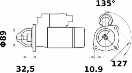 Pièces agricoles - Eclairage - Démarreur 12 V 3,2 kW