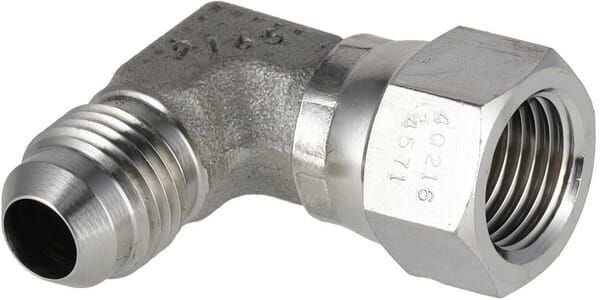 Pièces agricoles - Hydraulique - Coude tournant 9/16" JIC SS