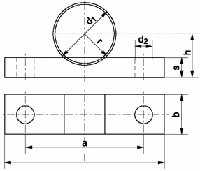Pièces agricoles - Hydraulique - Etrier de tube 1"