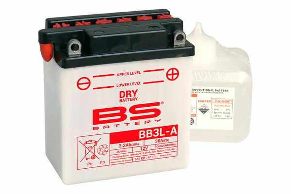 Pièces Quad & Motos - Electrique - Batterie BS BATTERY Haute-performance avec pack acide - BB3L-A