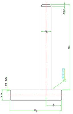 Pièces agricoles - Hydraulique - Poignée pour cric à pied type C