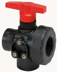 Pièces agricoles - Pièce Pulvérisateur - Vanne à boisseau sphérique 2" 3 voies à montage sur panneau