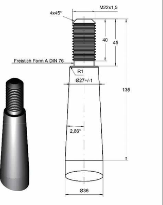 Pièces agricoles - Fenaison & élevage - Dent de désileuse 36x915 M22 Strautmann