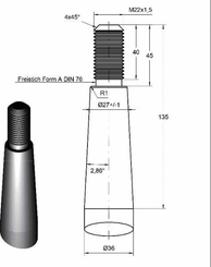 Pièces agricoles - Fenaison & élevage - Dent de désileuse 36x915 M22 Strautmann