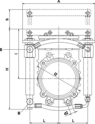 Pièces agricoles - Hydraulique - Vanne à couteau compacte 10" (hydraulique)