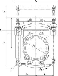 Pièces agricoles - Hydraulique - Vanne à couteau compacte 10" (hydraulique)
