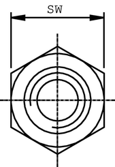 Pièces agricoles - Hydraulique - Raccord droit M 1/2"x3/8" BSP SS