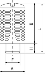 Pièces agricoles - Pièce pneumatique - Silencieux 1" type PL