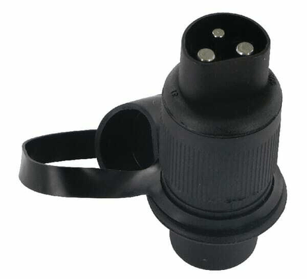 Pièces agricoles - Electricité - Fiche 3 pôles 10 A 12 V, 2x LED