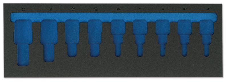 Outils - Outils divers - Mousse vide douilles 1/2" avec embout hexagonal 9 pièces 39721 (par 1)