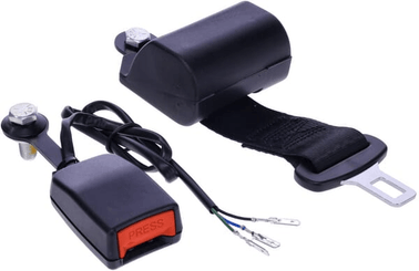 Pièces agricoles - Pièce divers - Ceinture de sécurité noire rétractable 2 points avec interrupteur