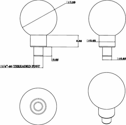 Pièces agricoles - Pièce Pulvérisateur - Boule de montage ¼”-20