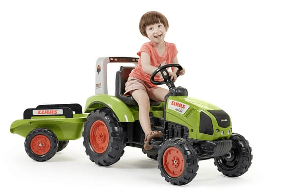 Loisirs - Jouets - Tracteur à pédales Claas avec remarque