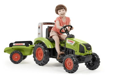Loisirs - Jouets - Tracteur à pédales Claas avec remarque