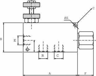 Pièces agricoles - Hydraulique - Rég. de débit à 3 voies
