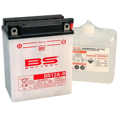 Pièces Quad & Motos - Electrique - Batterie BS BATTERY Haute-performance avec pack acide - BB12A-B