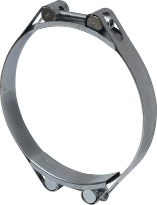 Pièces agricoles - Fasteners - Collier de serrage, 150-160 mm double boulon, double bande DIN912 zingué Kramp