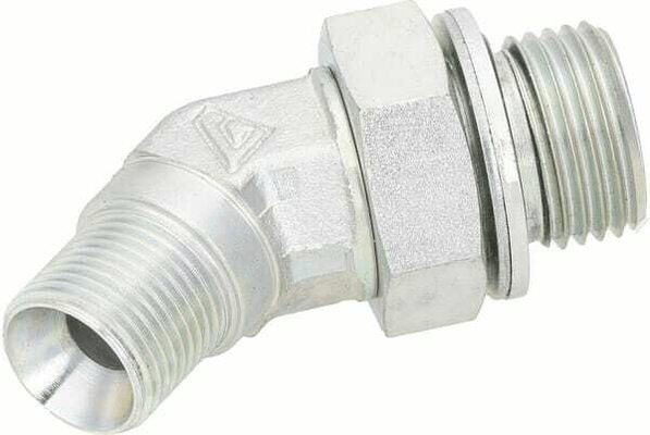 Pièces agricoles - Hydraulique - Adaptateur 45 1/2 x 3/8 BSP