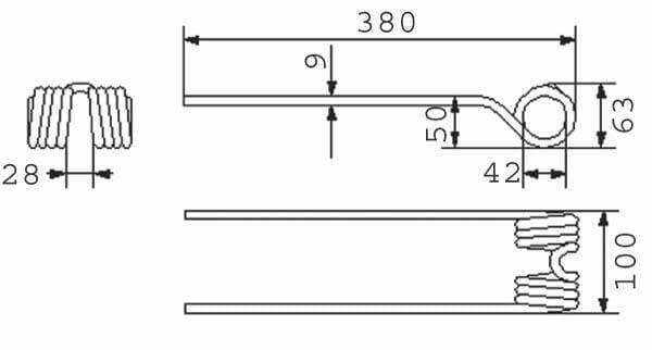 Pièces agricoles - Fenaison & élevage - Dent de pirouette p/Pöttinger