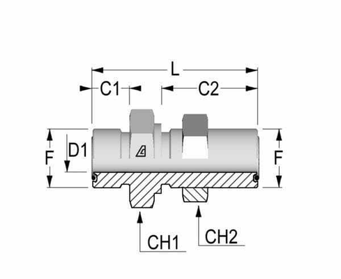 Pièces agricoles - Hydraulique - Raccord cloison ORFS 1" x 1"
