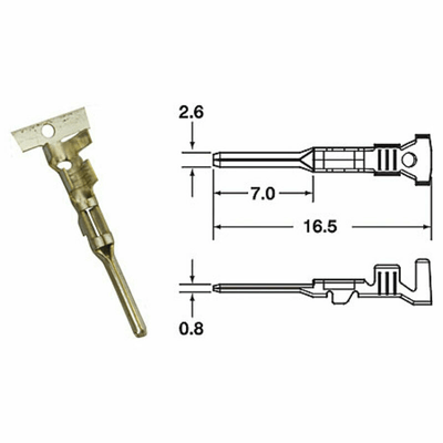 Pièces Quad & Motos - Outillage - Cosse mâle générique BIHR Ø0,85mm²/1,25mm²