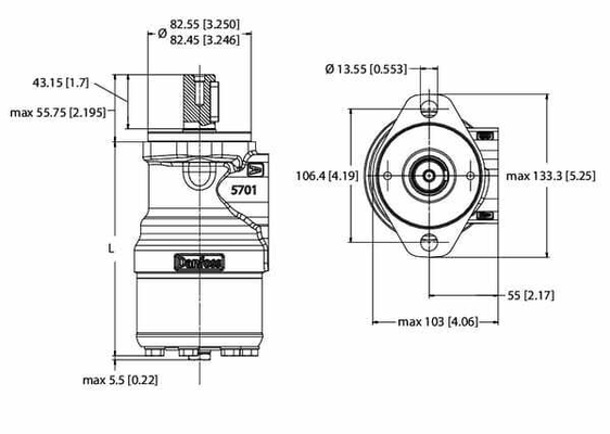 Pièces agricoles - Hydraulique - Moteur orbital, arbre Ø 25 A2