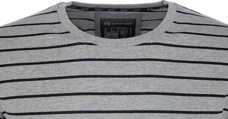 Vêtements et protections - Vêtement  - T-shirt rayé gris/noir S