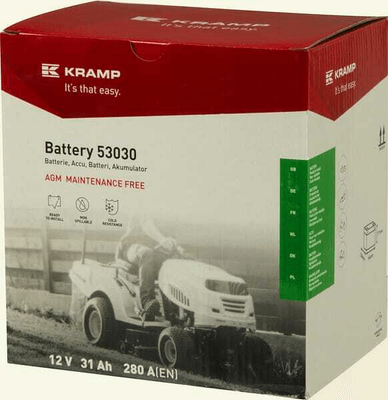 Pièces agricoles - Eclairage - Batterie 12V 31Ah 280A Kramp