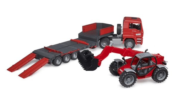 Loisirs - Jouets - Camion surbaissé Manitou MAN TGA avec chargeur télescopique MLT 633