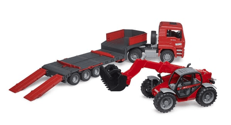 Loisirs - Jouets - Camion surbaissé Manitou MAN TGA avec chargeur télescopique MLT 633