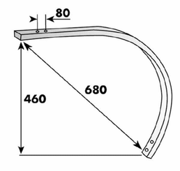 Pièces agricoles - Travail du sol - Dent Monolame légère 50x16