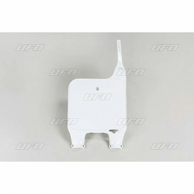 Pièces Quad & Motos - Equipement véhicule - Plaque numéro frontale UFO fourche inversée blanc Honda CR125R/250R