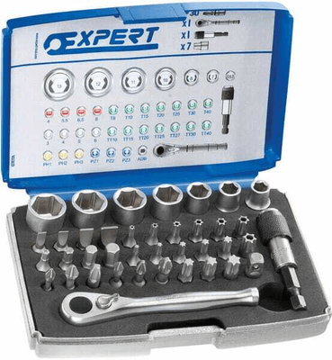 Outils - Outils divers - Boîte d'emb. + acc. 1/4" 39pcs