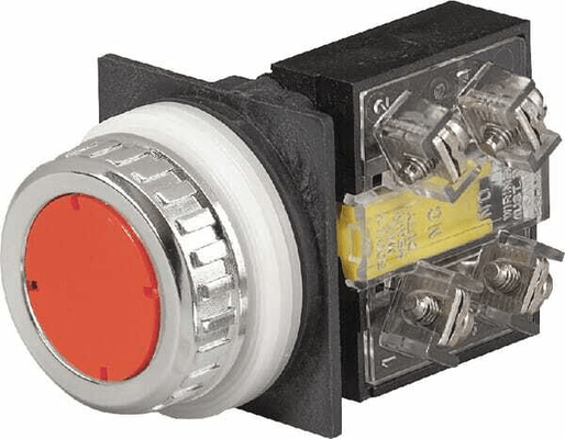 Pièces agricoles - Electricité - Bouton poussoir , rouge