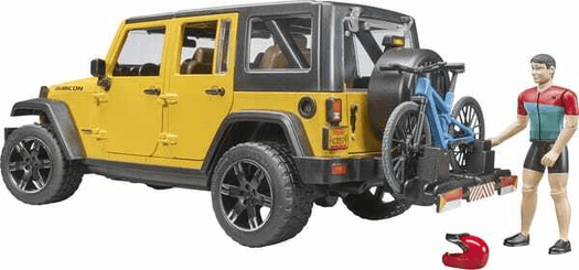 Loisirs - Jouets - Jeep Wrangler rubicon unlimited avec 1 VTT et cycliste