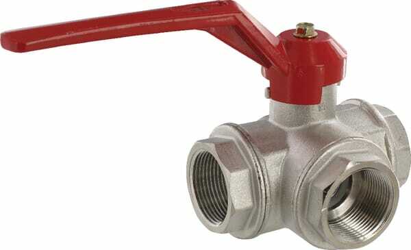 Pièces agricoles - Hydraulique - Vanne bois.sph.3v. L 11/4" f/f